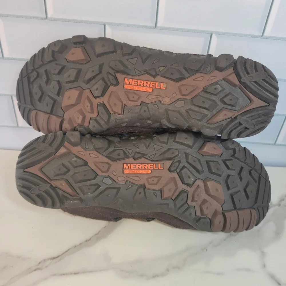 Merrell Telluride Wrap Mens Sz 8 Brown Clay Leather Fisherman Hiking Sandals